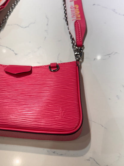 Louis Vuitton Pink Epi Easy Pouch On Strap