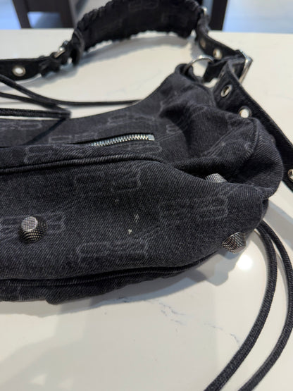 Balenciaga Le da Denim Cagole Small Shoulder Bag