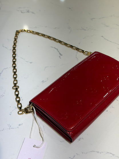 Pre-Owned LV Pomme D'Amour Monogram Vernis Chaine Wallet