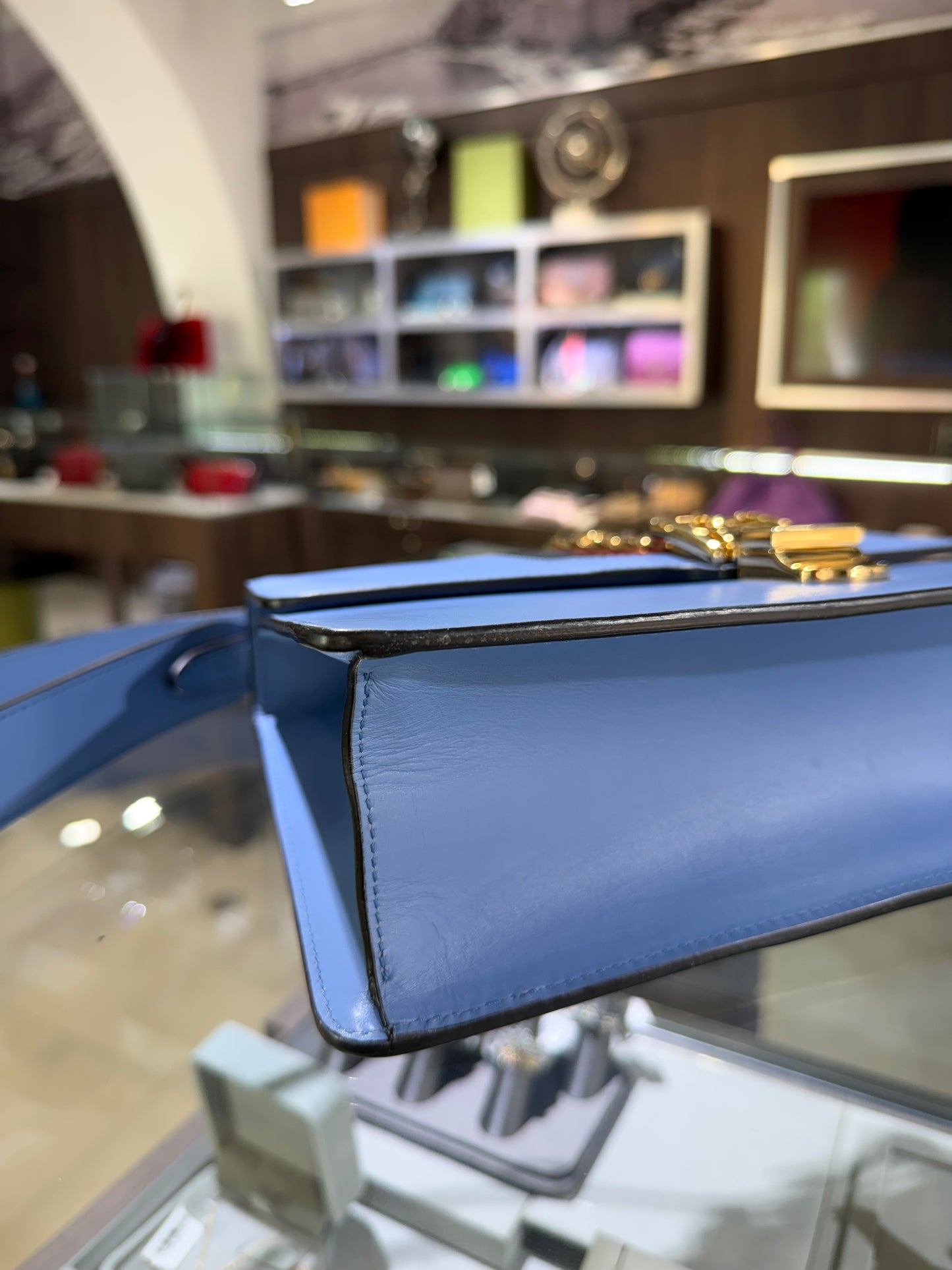 Pre-Owned GG Blue Sylvie Shoulder Bag