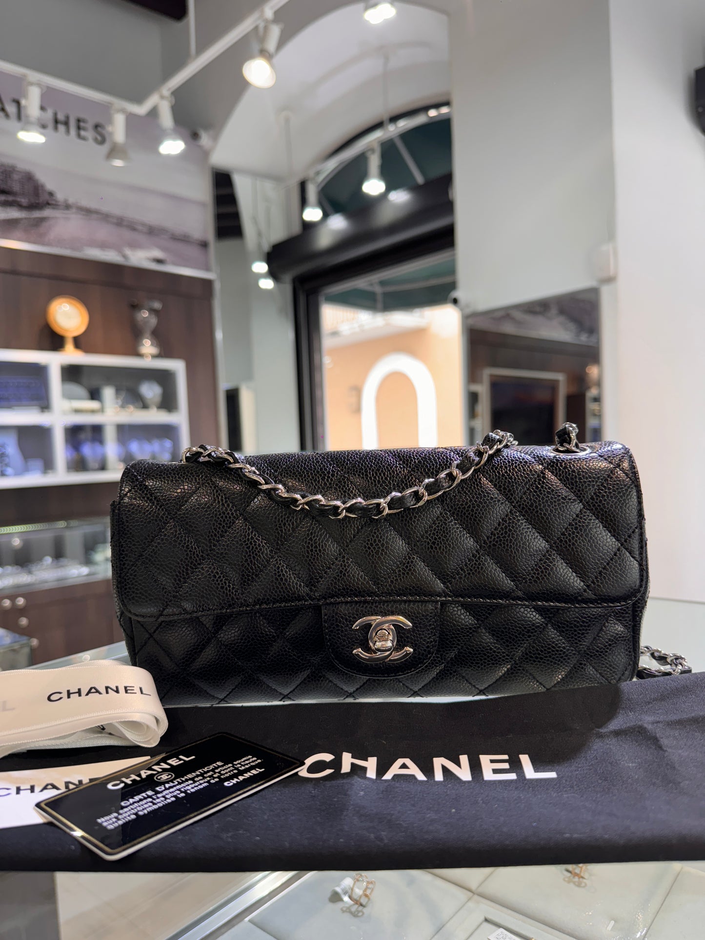 Chanel East West Black Caviar