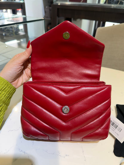 Pre-Owned YSL Red Mini Loulou Crossbody Bag