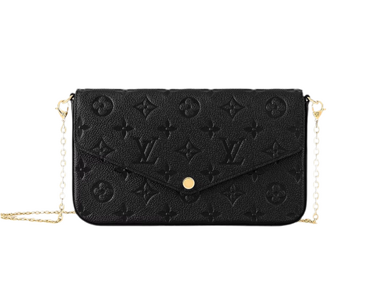 Louis Vuitton Black Empreinte Felicie + Bandoulière Strap