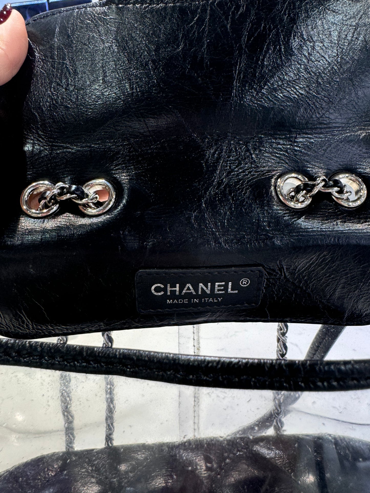 Chanel Black Calfskin PVC Vanity Bag