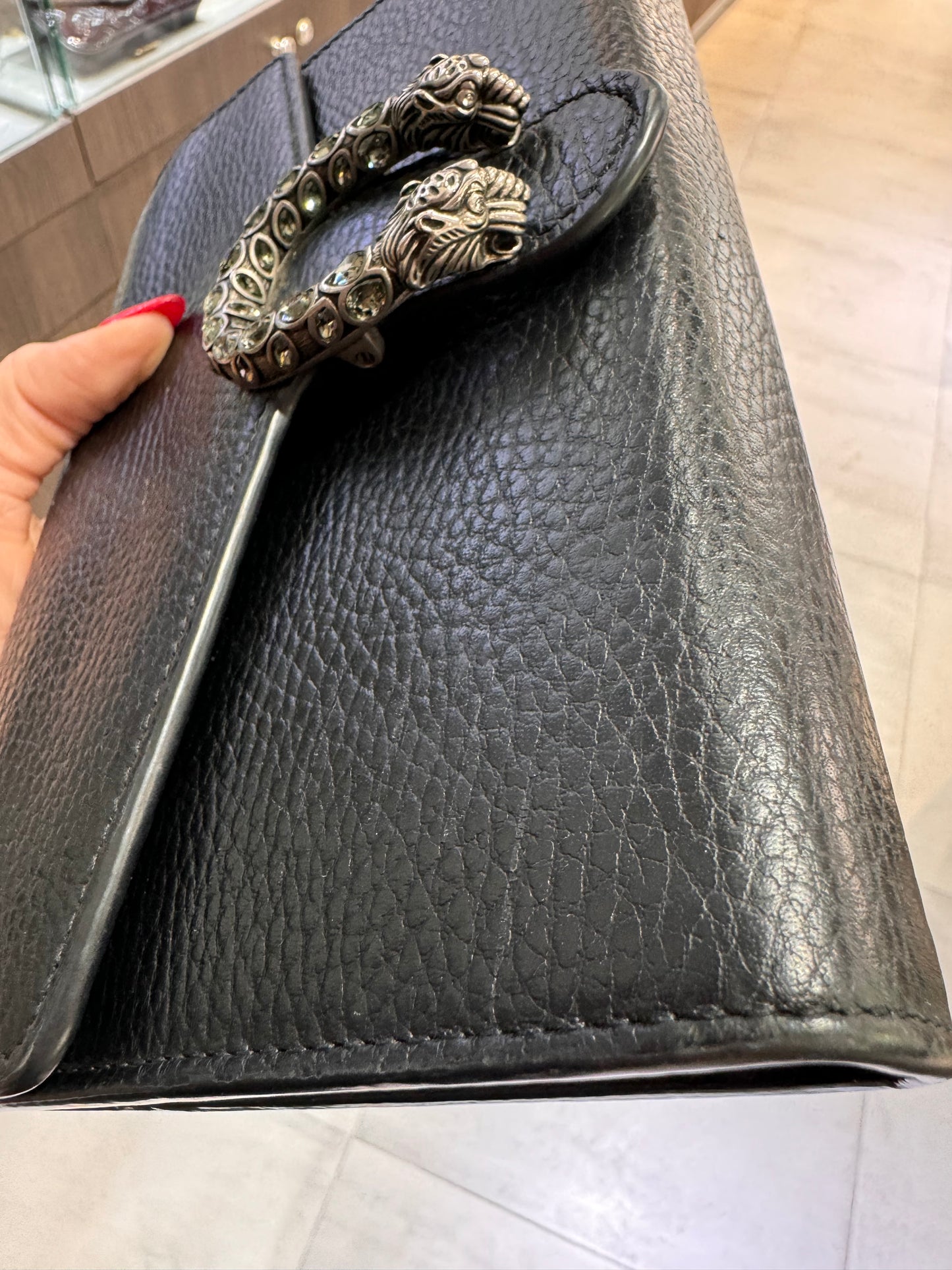 Gucci Dionysus Black Wallet On Chain