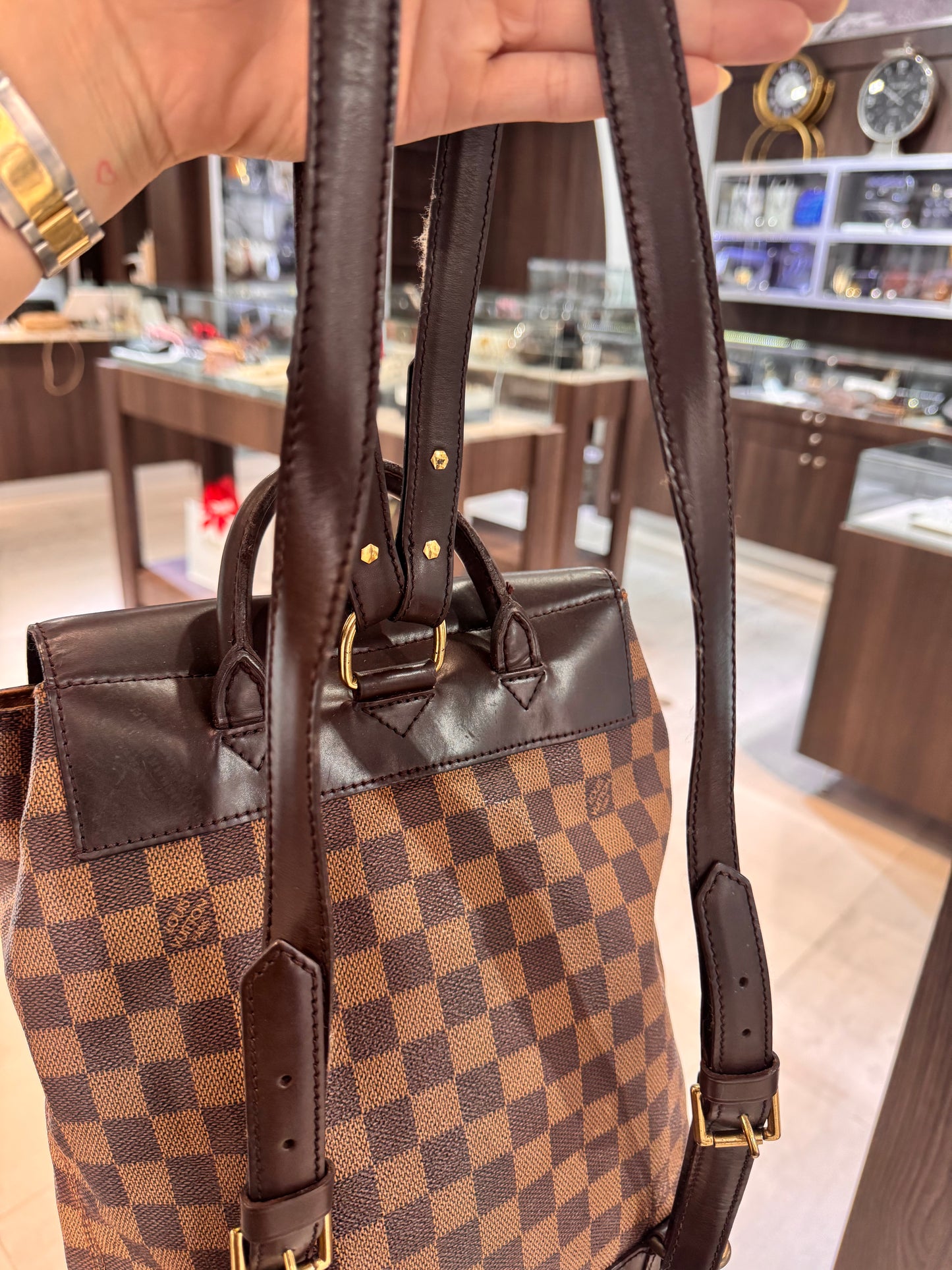 Vintage Louis Vuitton Damier Ebene Soho Backpack