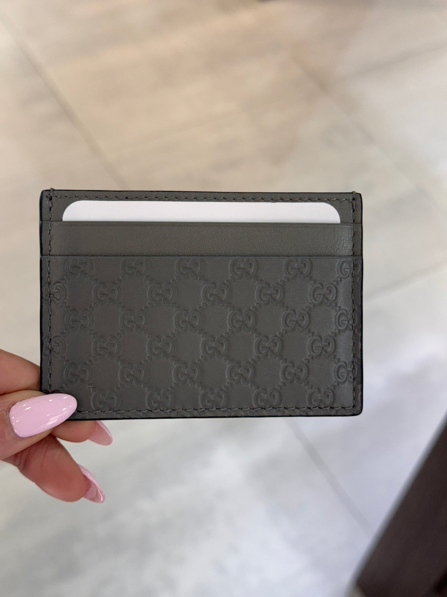 Gucci Microguccissima Grey Card Holder