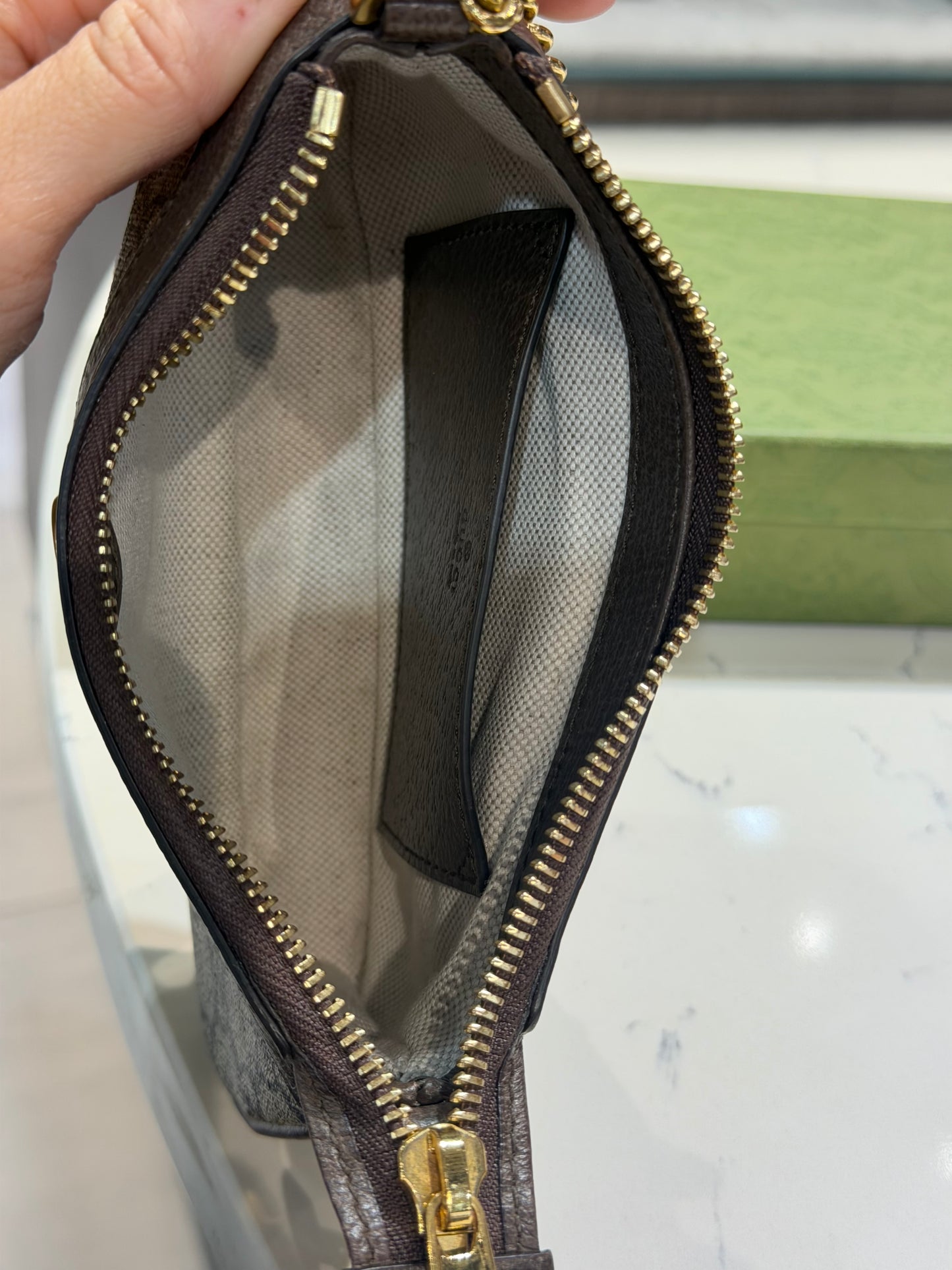 Pre-Owned GG Mini Ophidia and Ebony Supreme Shoulder Bag
