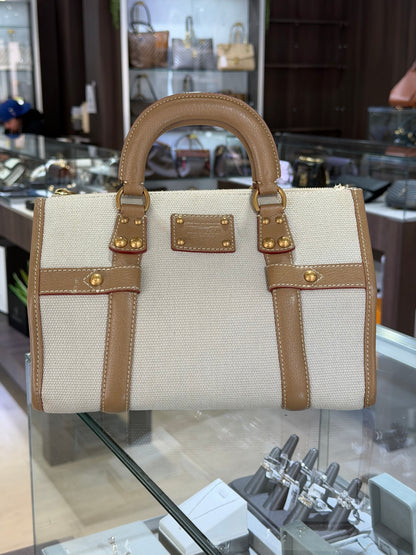 Pre-Owned LV Toile Trianon Sac Neverfull Weekender 30 Beige