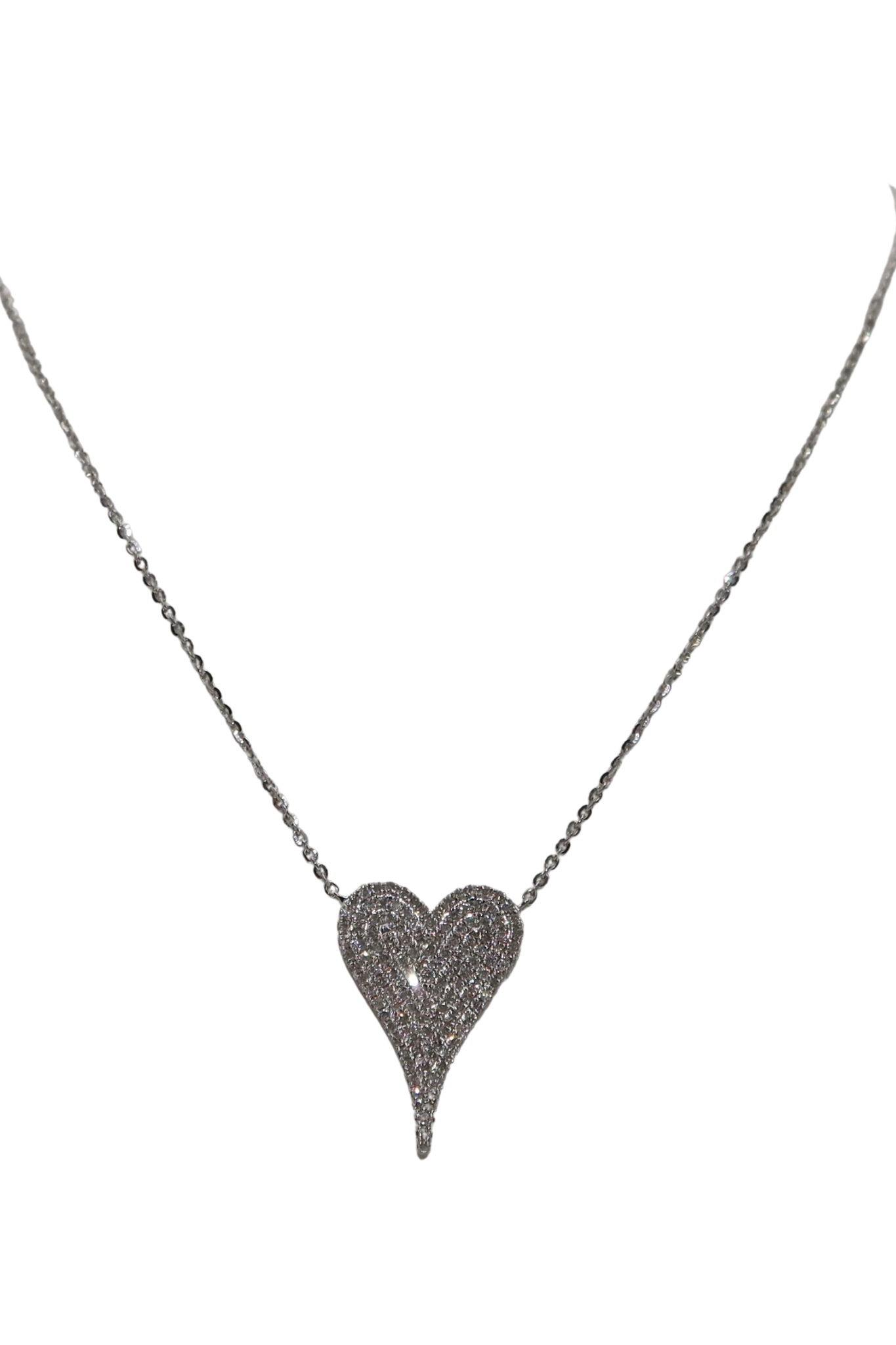 Diamond Heart 14k White Gold