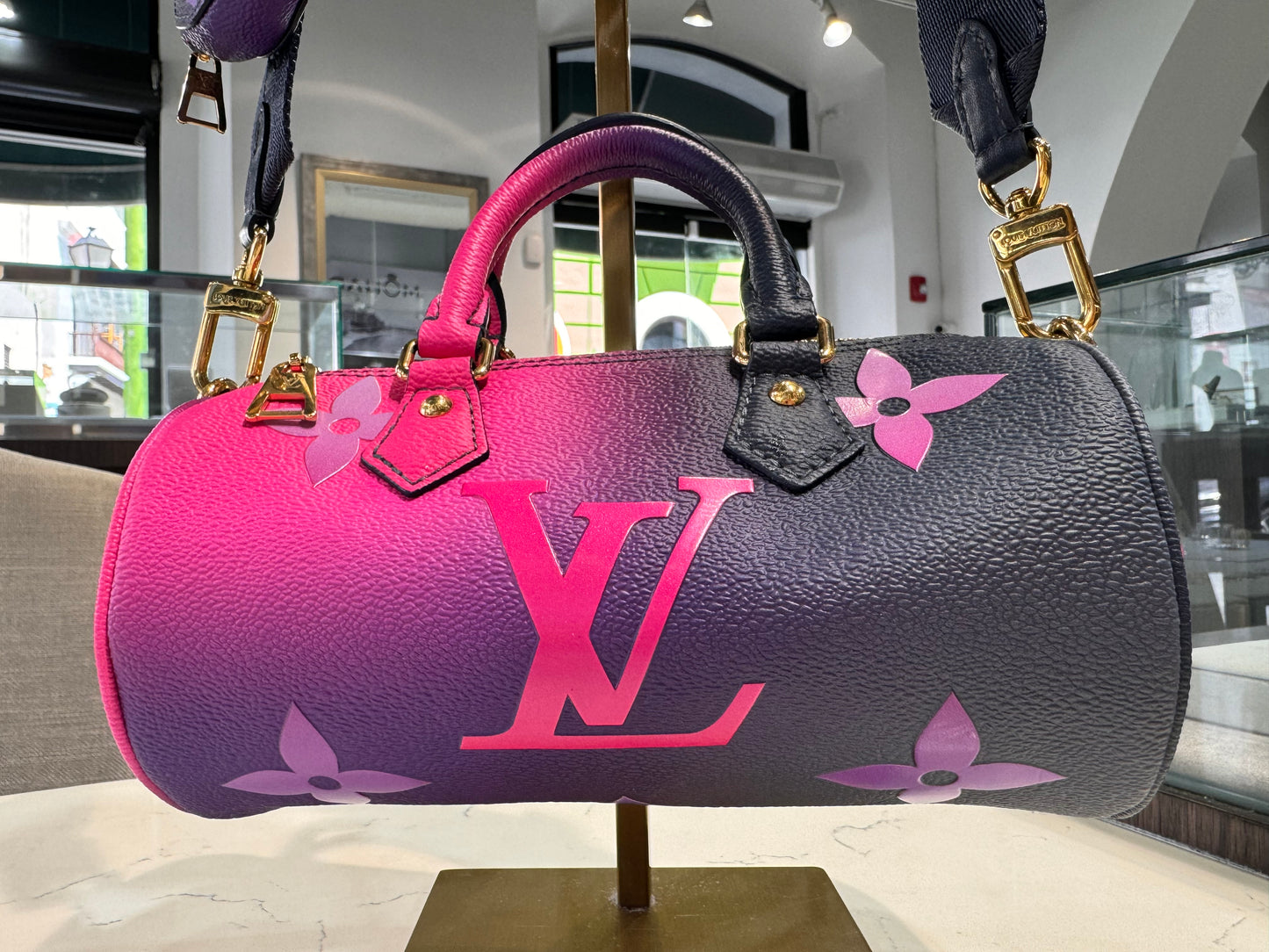 Louis Vuitton Giant Spring In The City Papillon BB Midnight Fuchsia