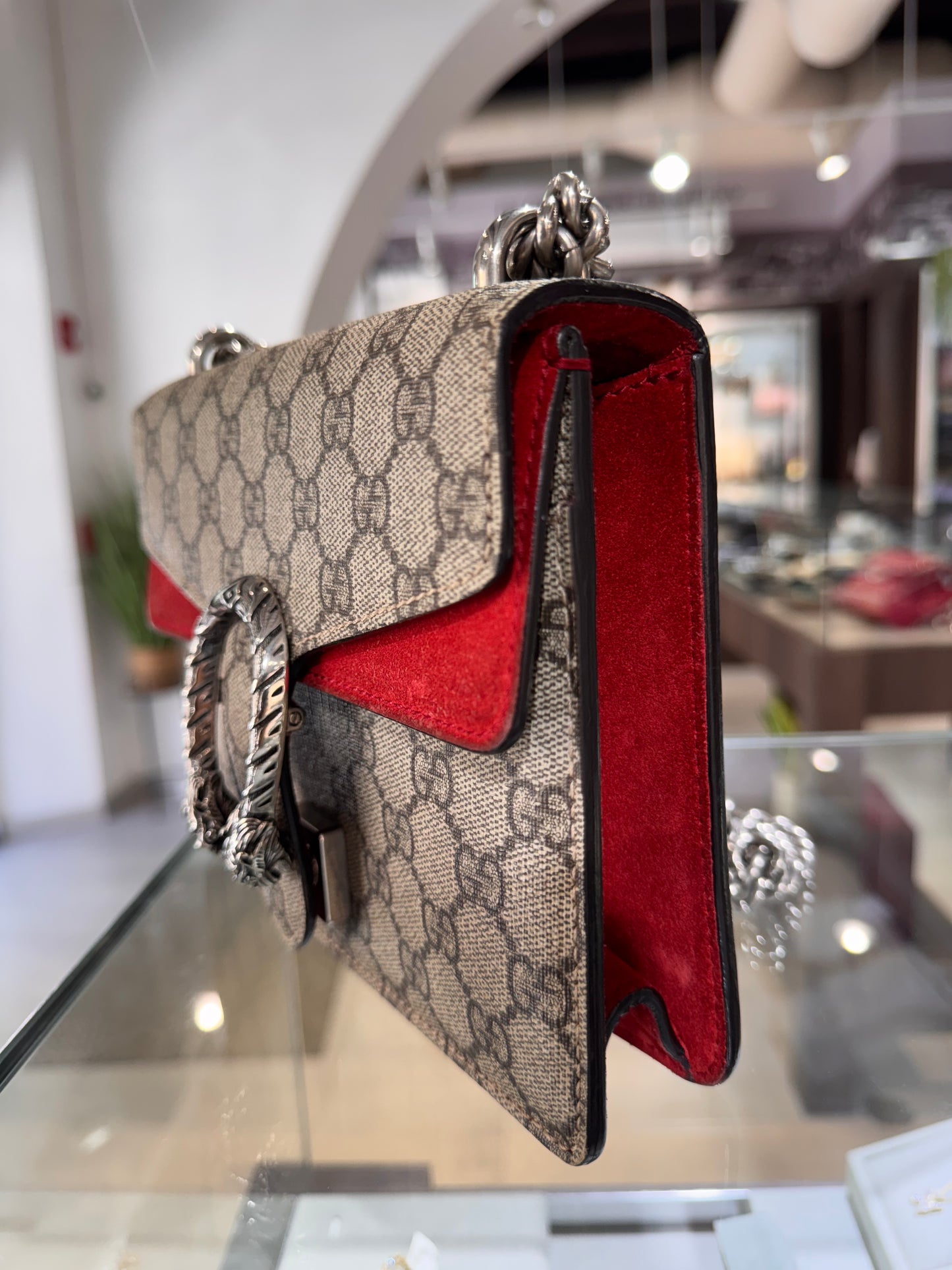 Gucci Mini Dionysus Shoulder Bag Hibiscus Red