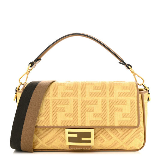 Fendi Viletto King Lucido FF Embriodered Baguette