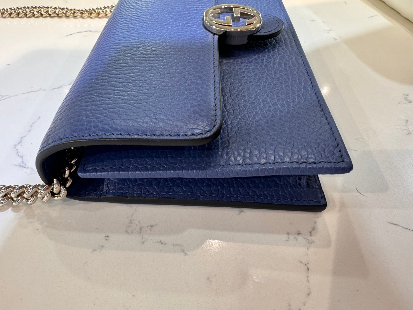 Gucci GG Wallet On Chain Blue