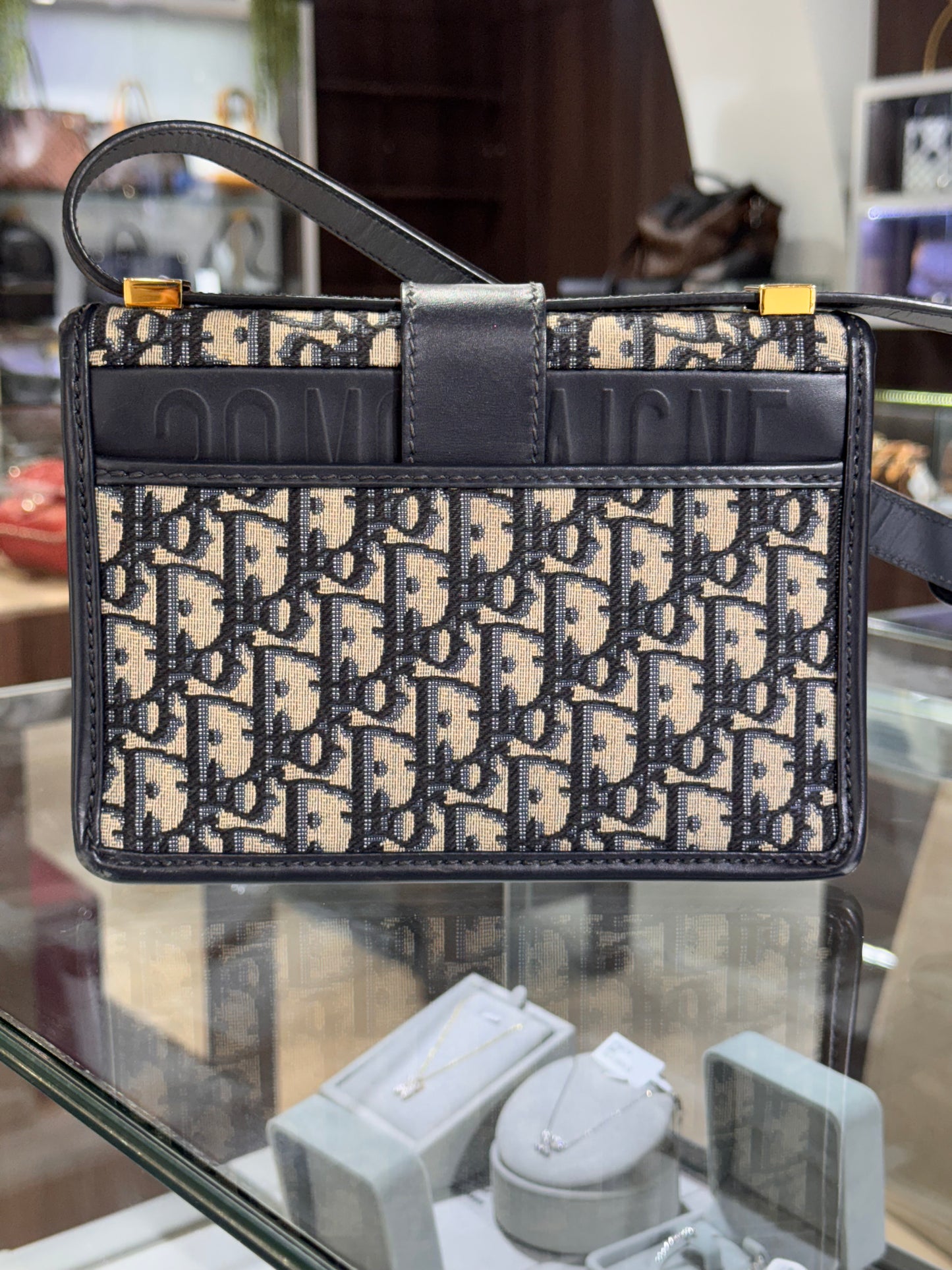 Christian Dior 30 Montaigne Blue Dior Oblique Bag