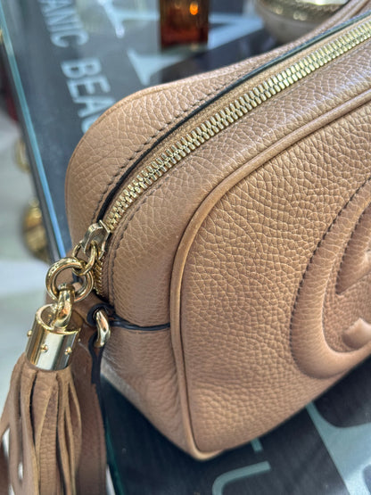 Gucci Small Soho Crossbody Camelia Bag