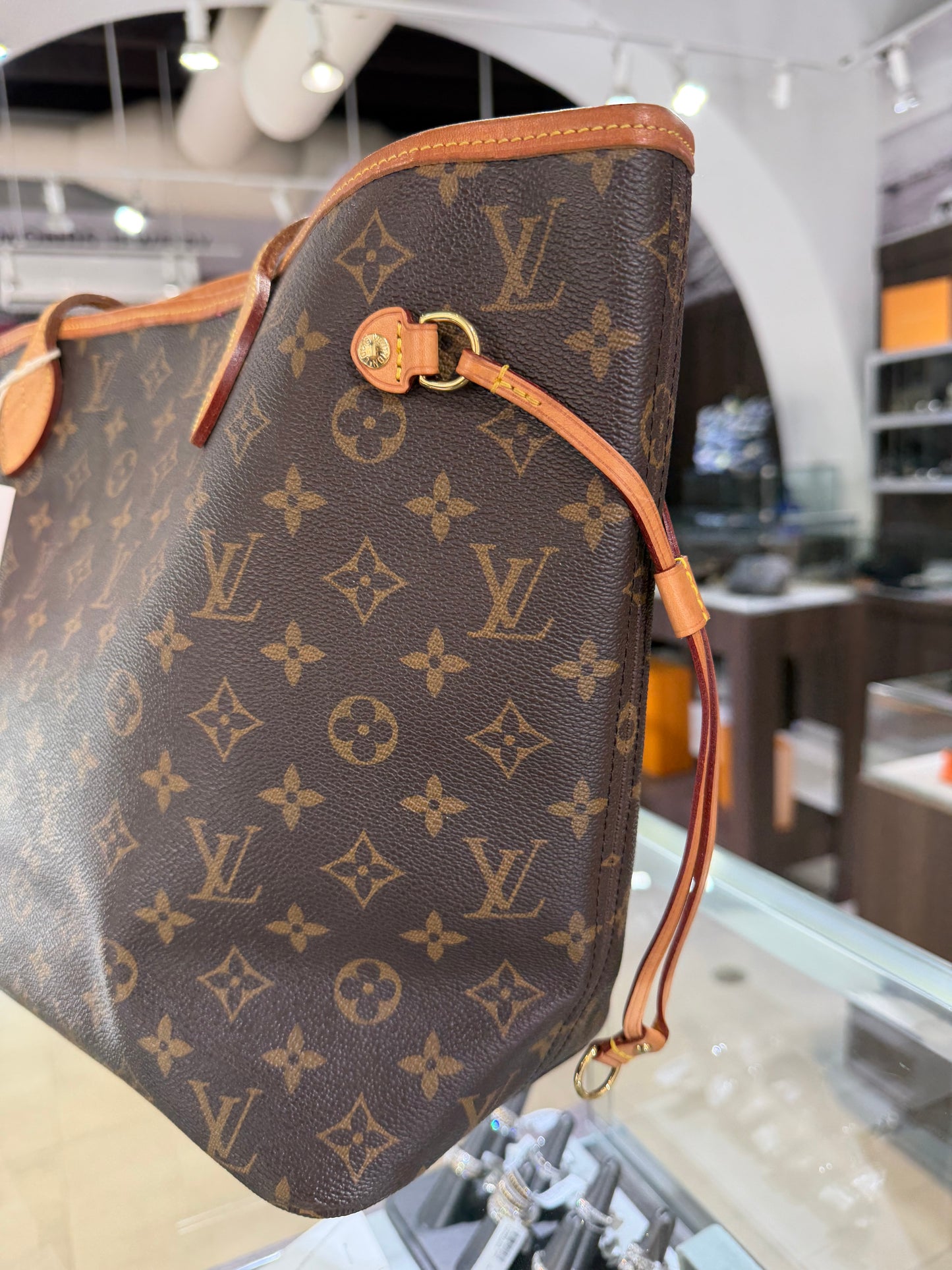 Pre-Owned LV Monogram Neverfull MM Pivoine Pink