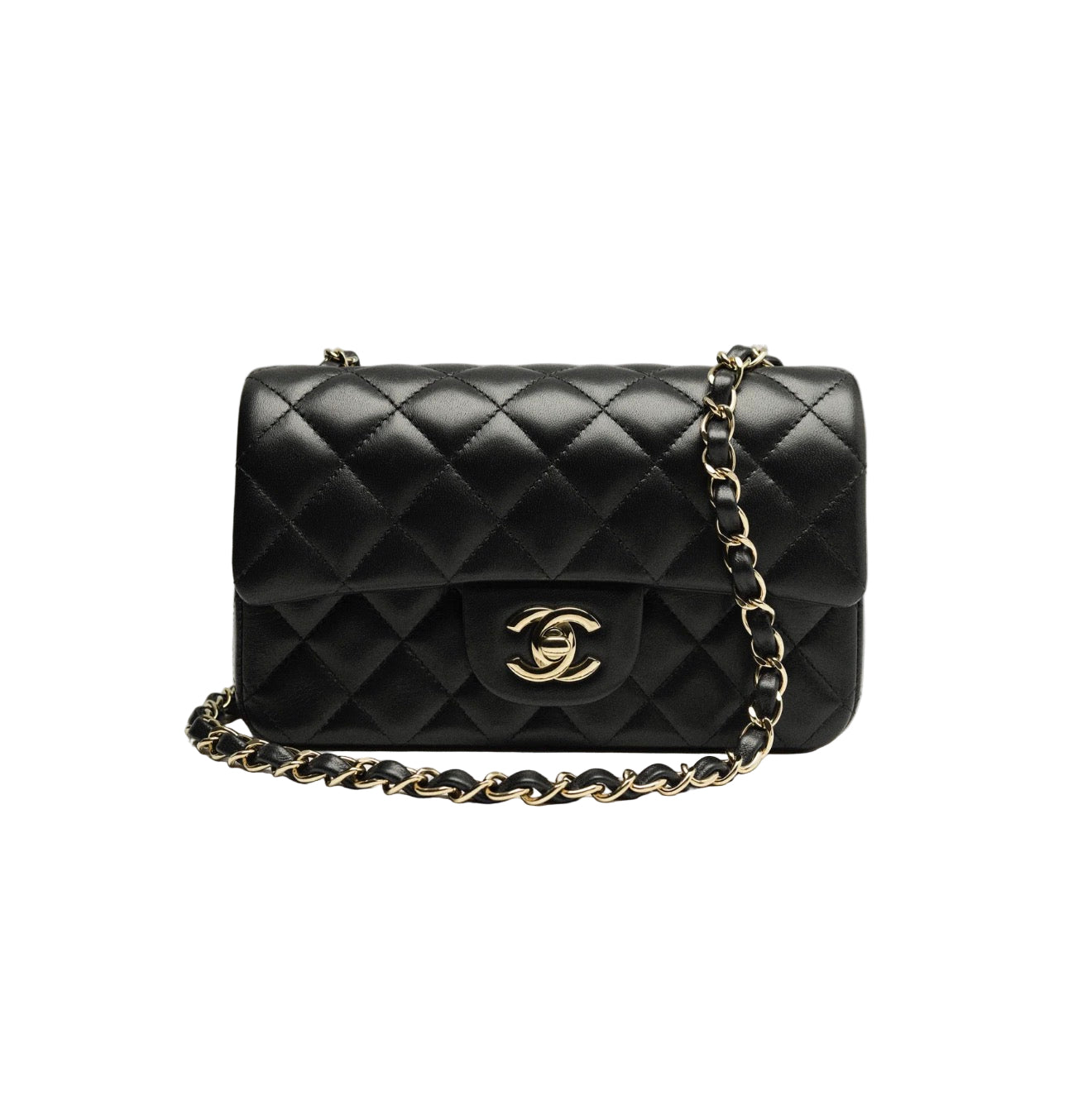 Chanel Mini Rectangular Black Lambskin