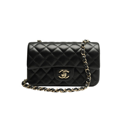 Chanel Mini Rectangular Black Lambskin