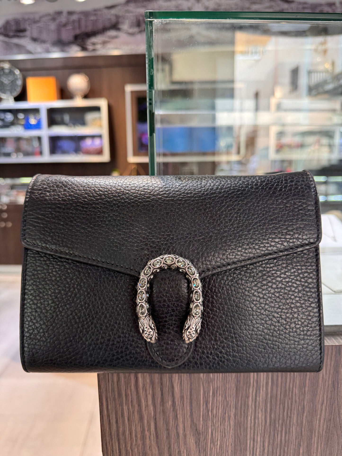 Gucci Dionysus Black Wallet On Chain