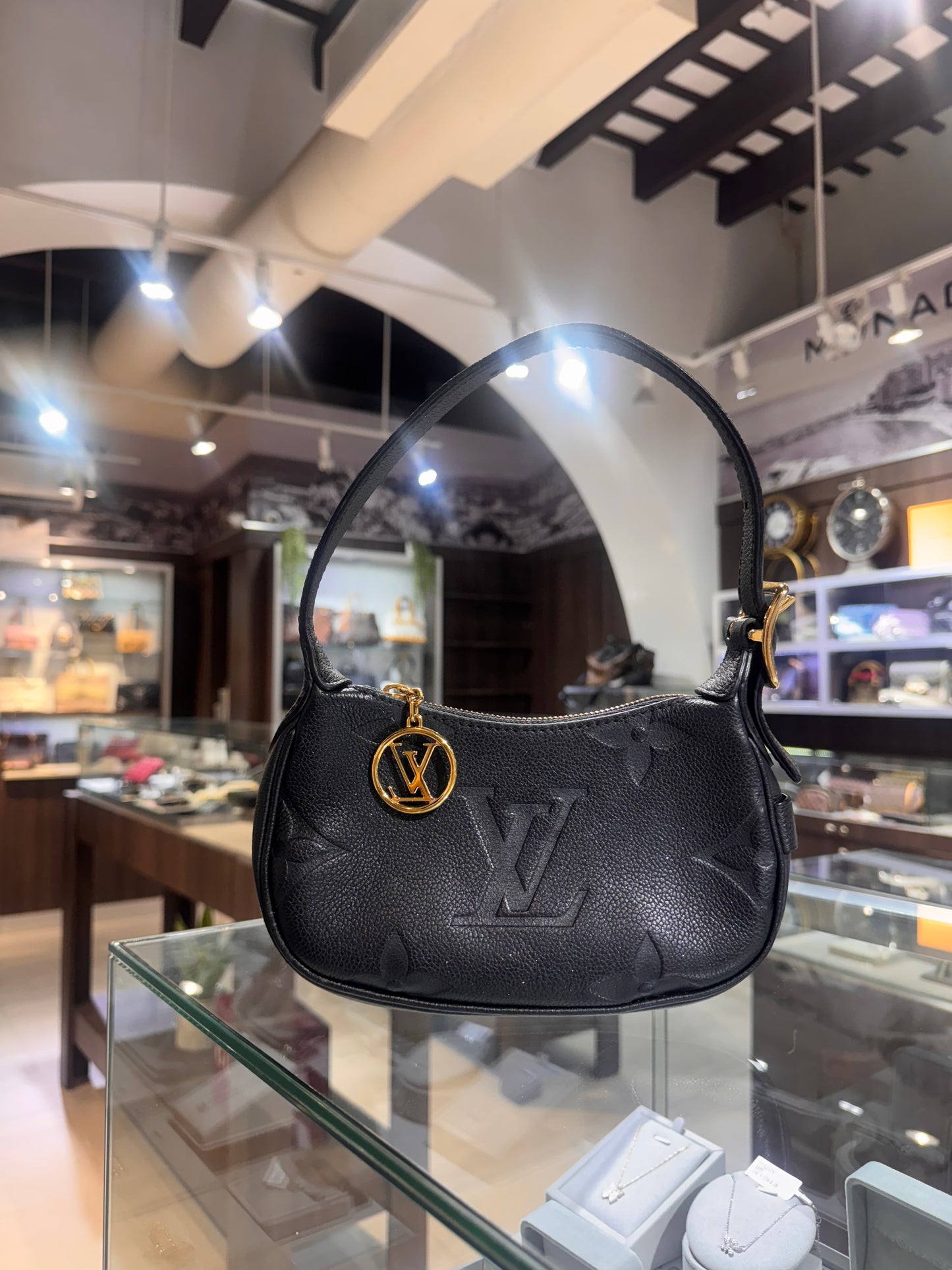 Louis Vuitton Black Empreinte Mini Moon