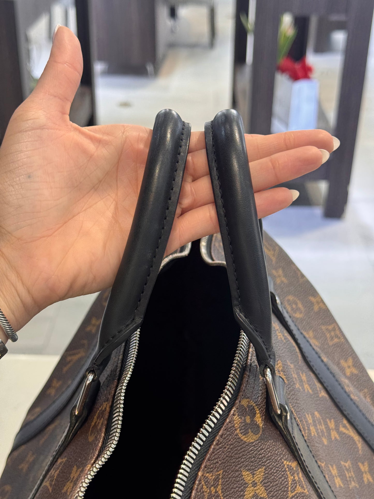 Louis Vuitton Monogram Macassar Keepall Bandouliere 45
