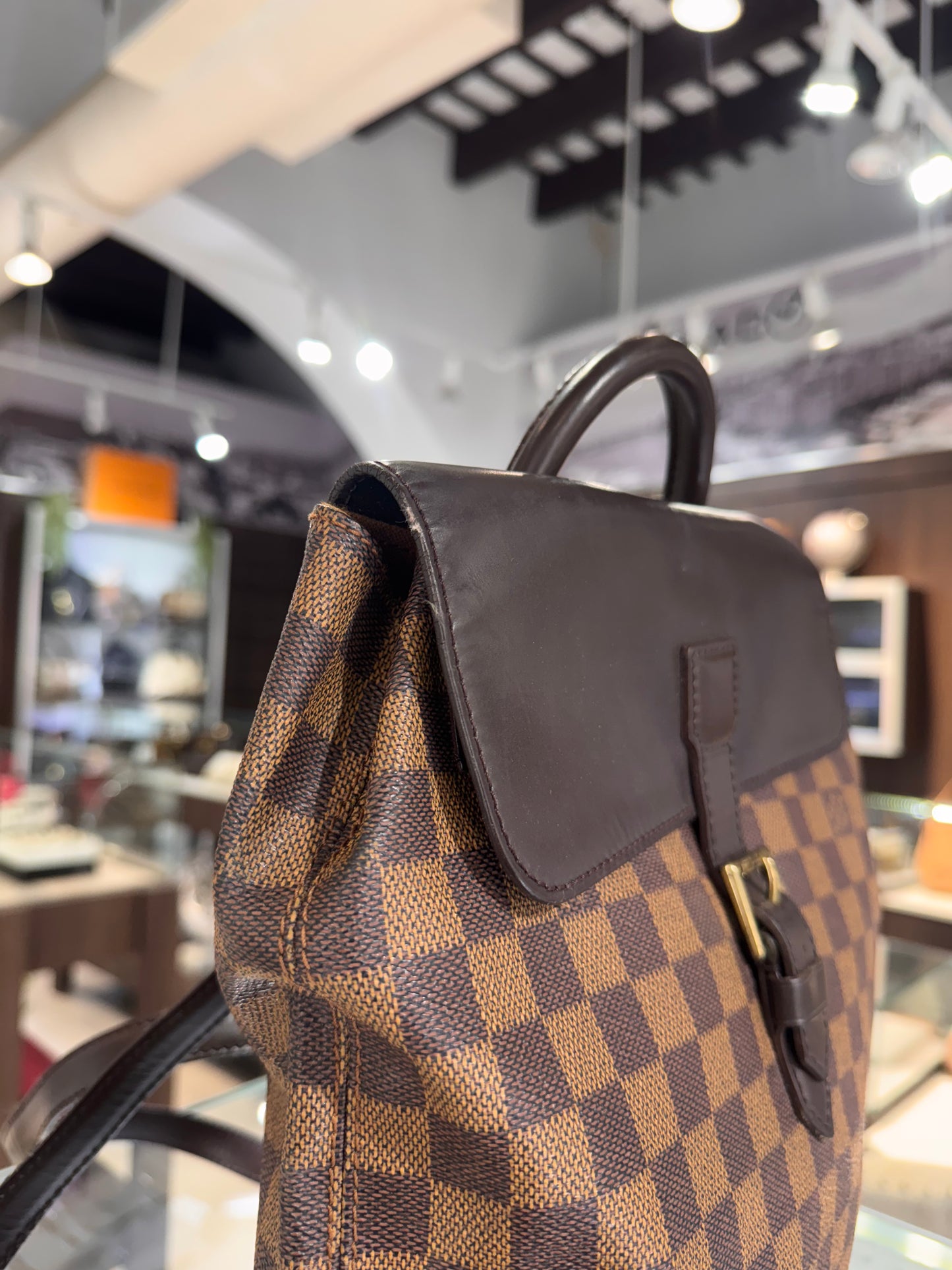 Vintage Louis Vuitton Damier Ebene Soho Backpack