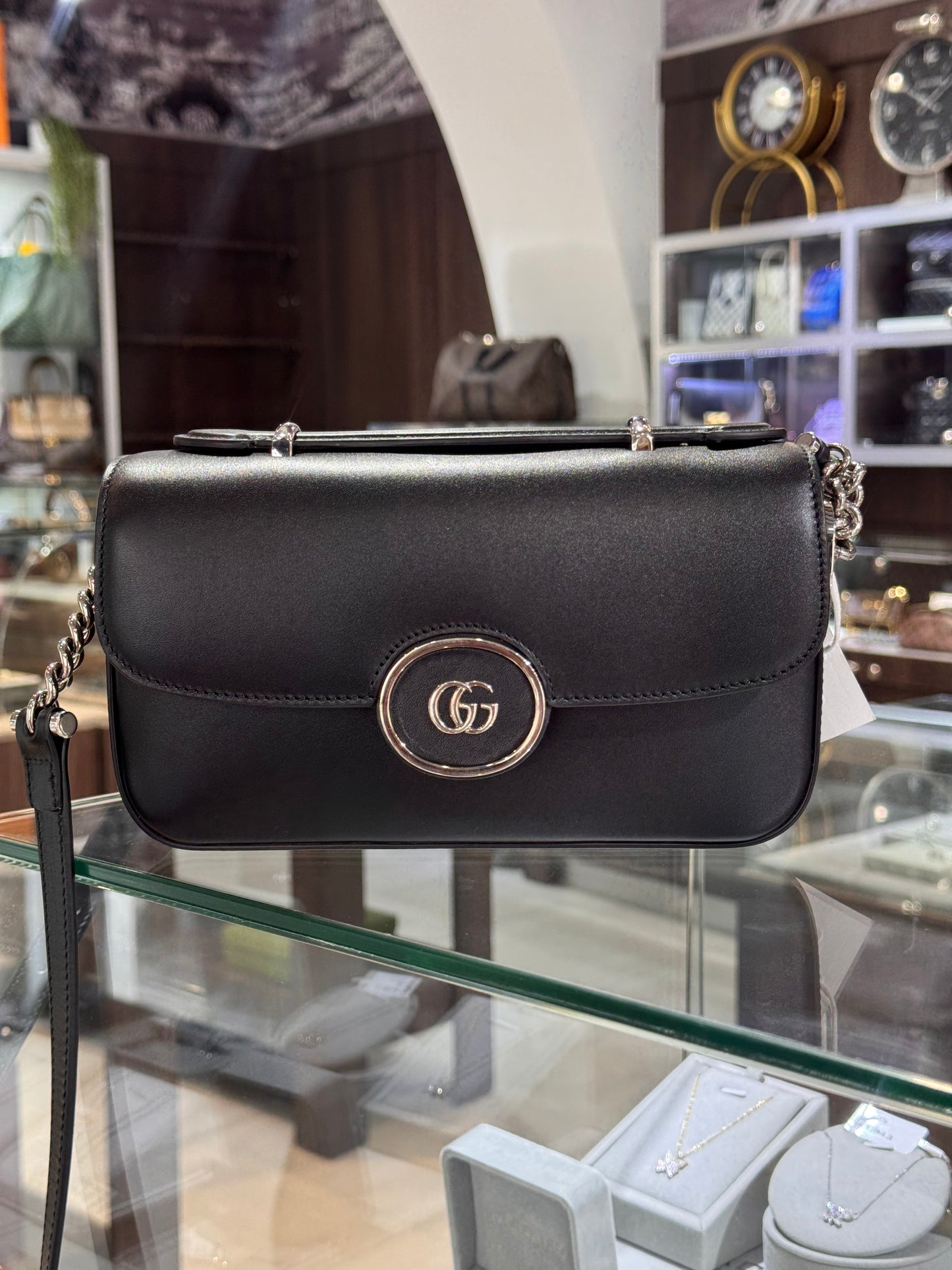 Gucci Senna Calfskin Petite GG MINI Top Handle