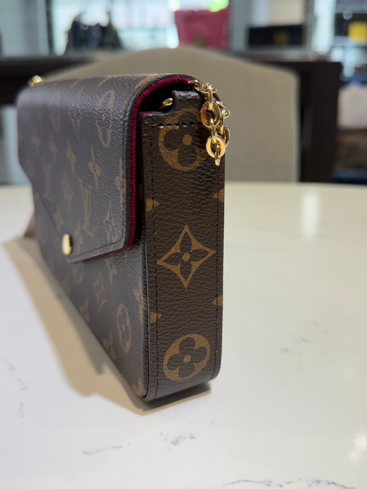 Pre-Owned LV Monogram Pochette Félicie Chain Wallet