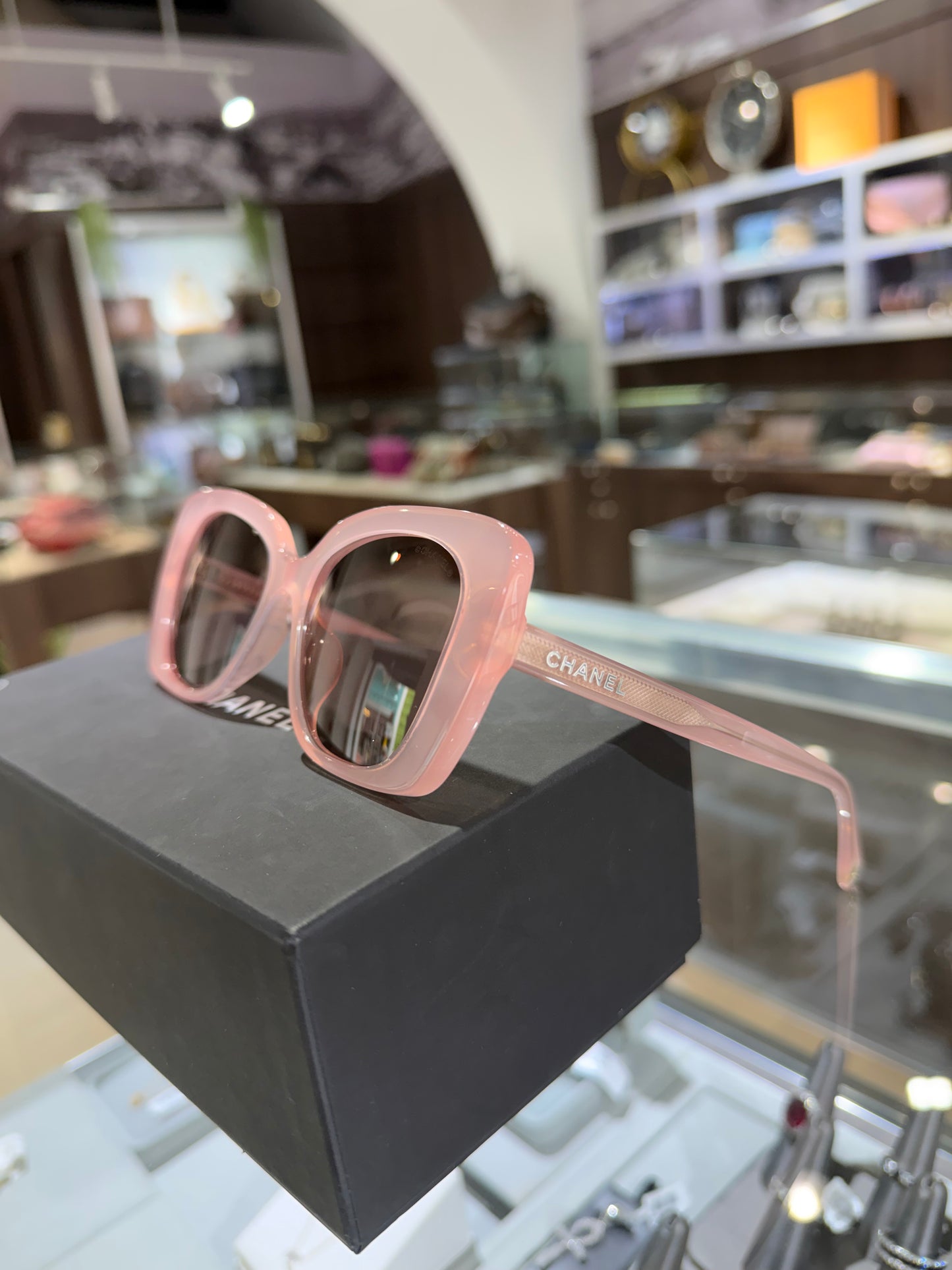Chanel Pink Rectangle Sunglasses CH5504A