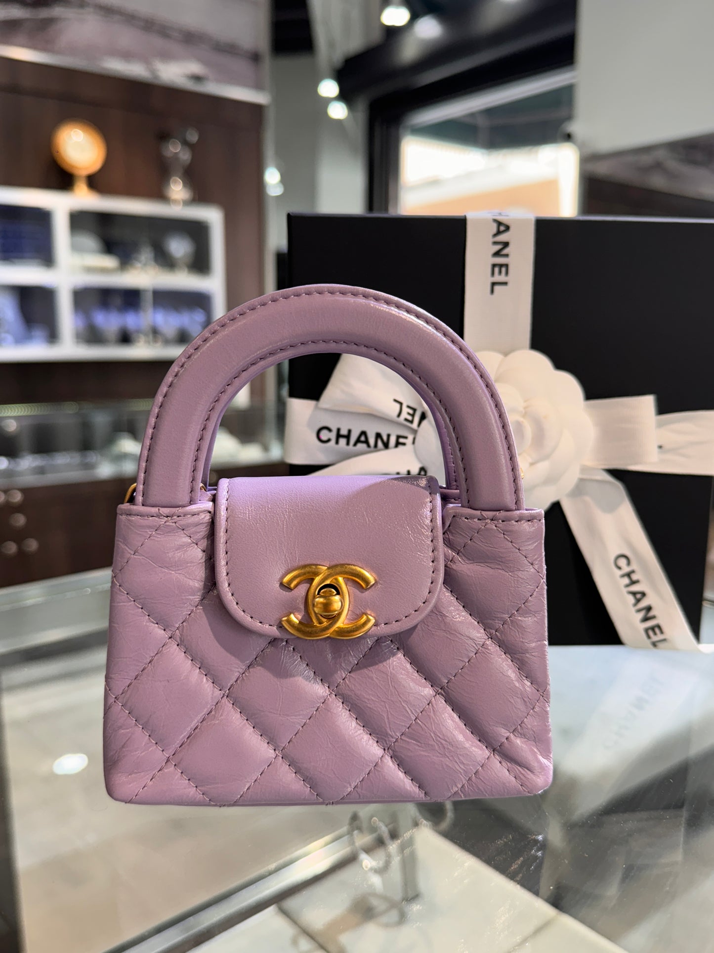 Chanel Nano Kelly Light Purple