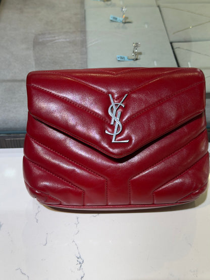 Pre-Owned YSL Red Mini Loulou Crossbody Bag