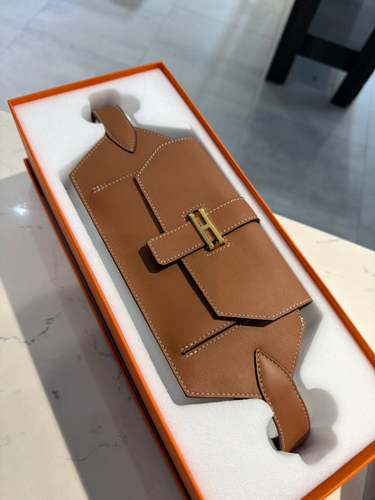Unworn H Elan Pocket 24 Belt Gold