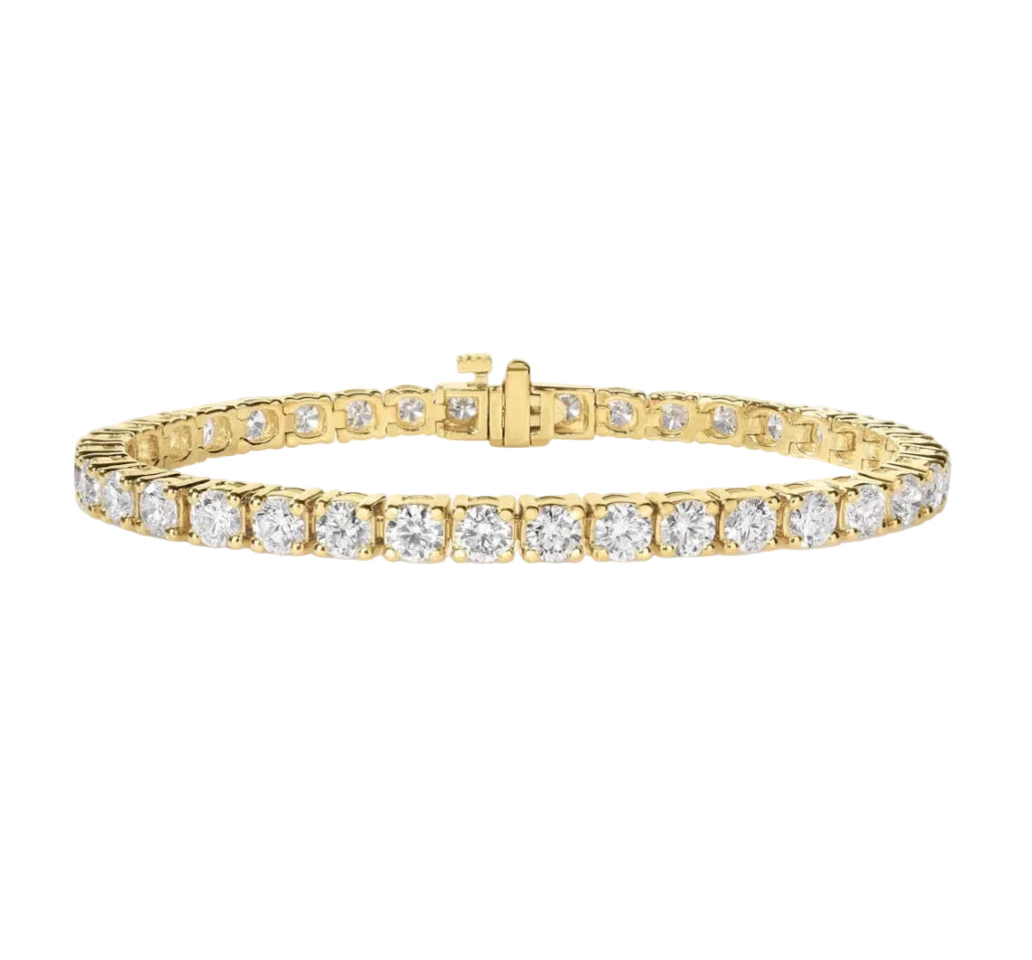 4.18 ct Lab Diamond Tennis Bracet 14k Yellow Gold