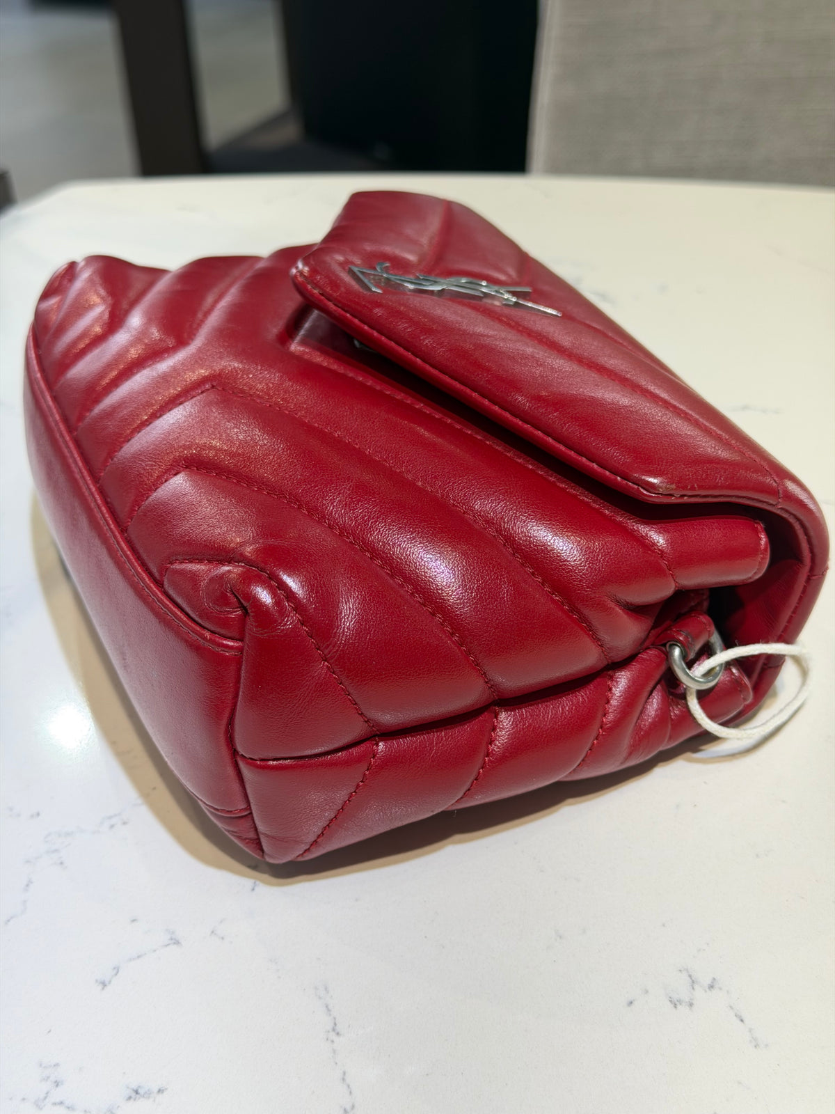 Pre-Owned YSL Red Mini Loulou Crossbody Bag