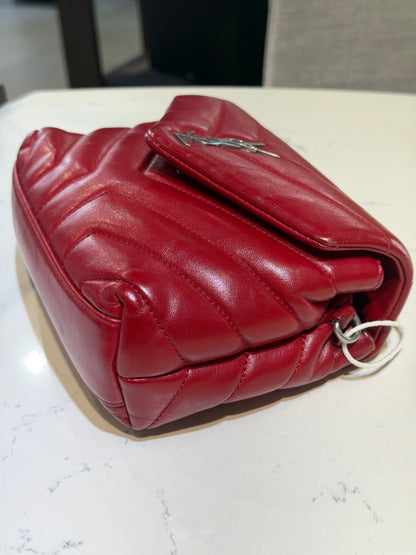 Pre-Owned YSL Red Mini Loulou Crossbody Bag