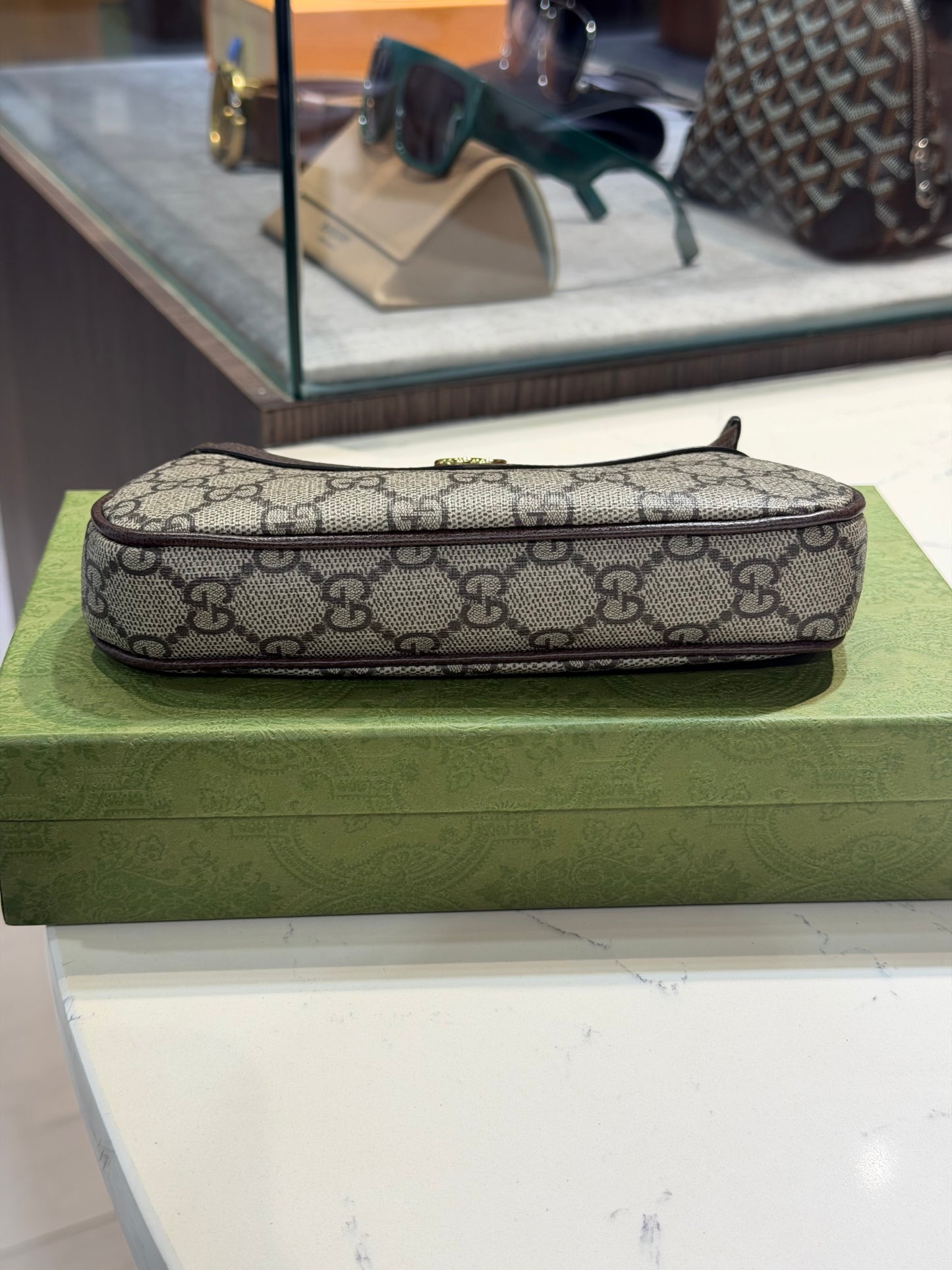 Pre-Owned GG Mini Ophidia and Ebony Supreme Shoulder Bag