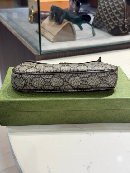Pre-Owned GG Mini Ophidia and Ebony Supreme Shoulder Bag