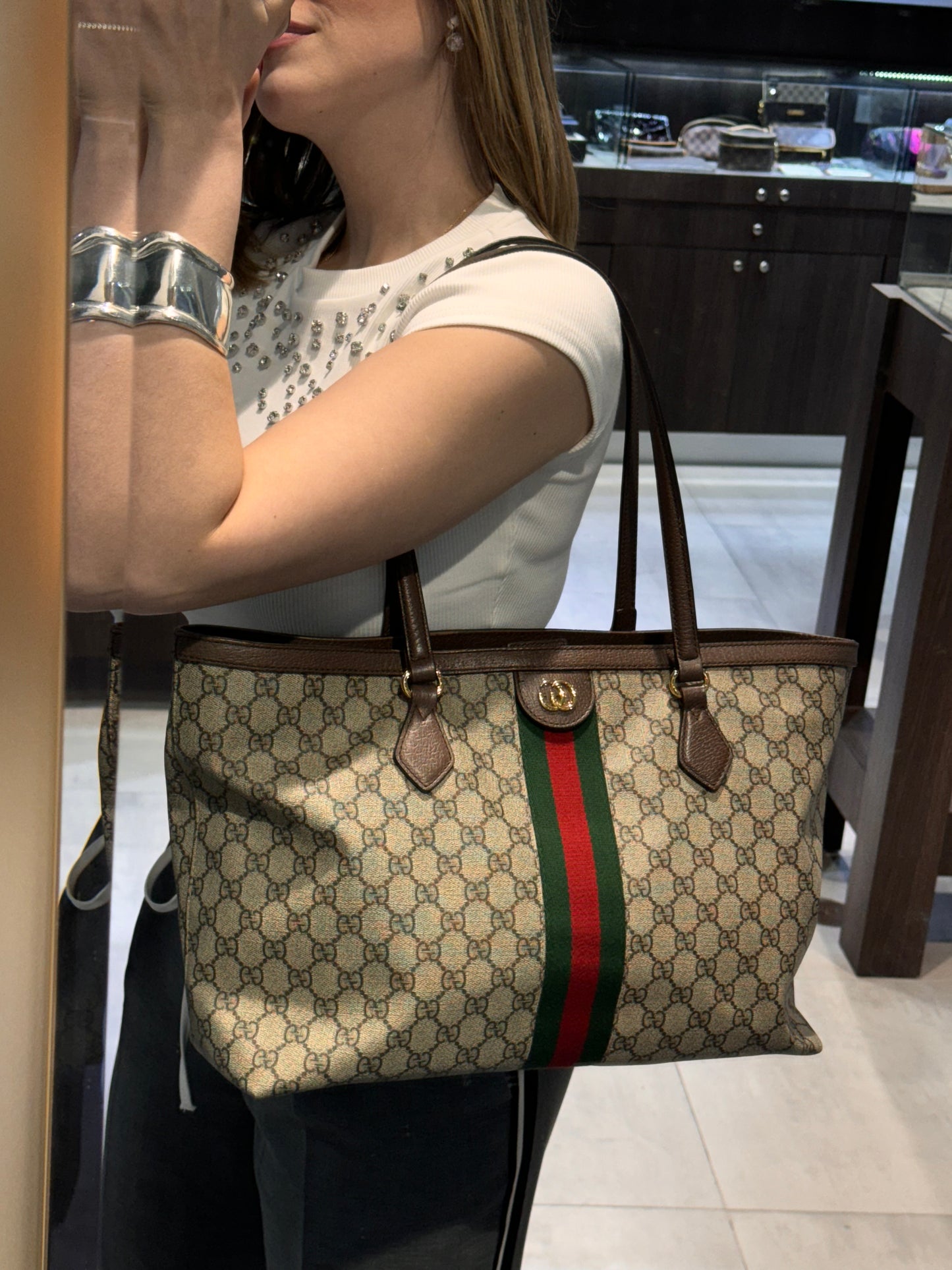 Gucci Ophidia Medium Tote Bag