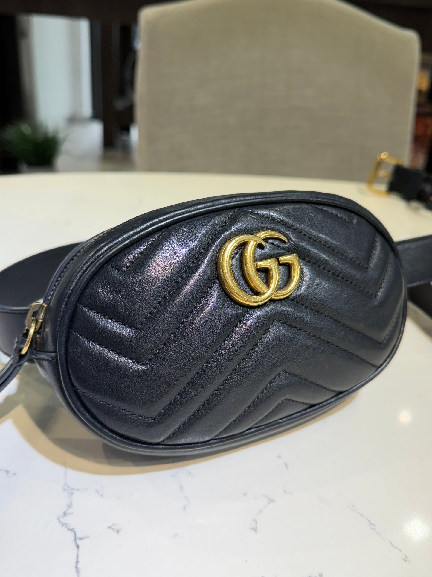 Gucci Black Marmont Belt Bag