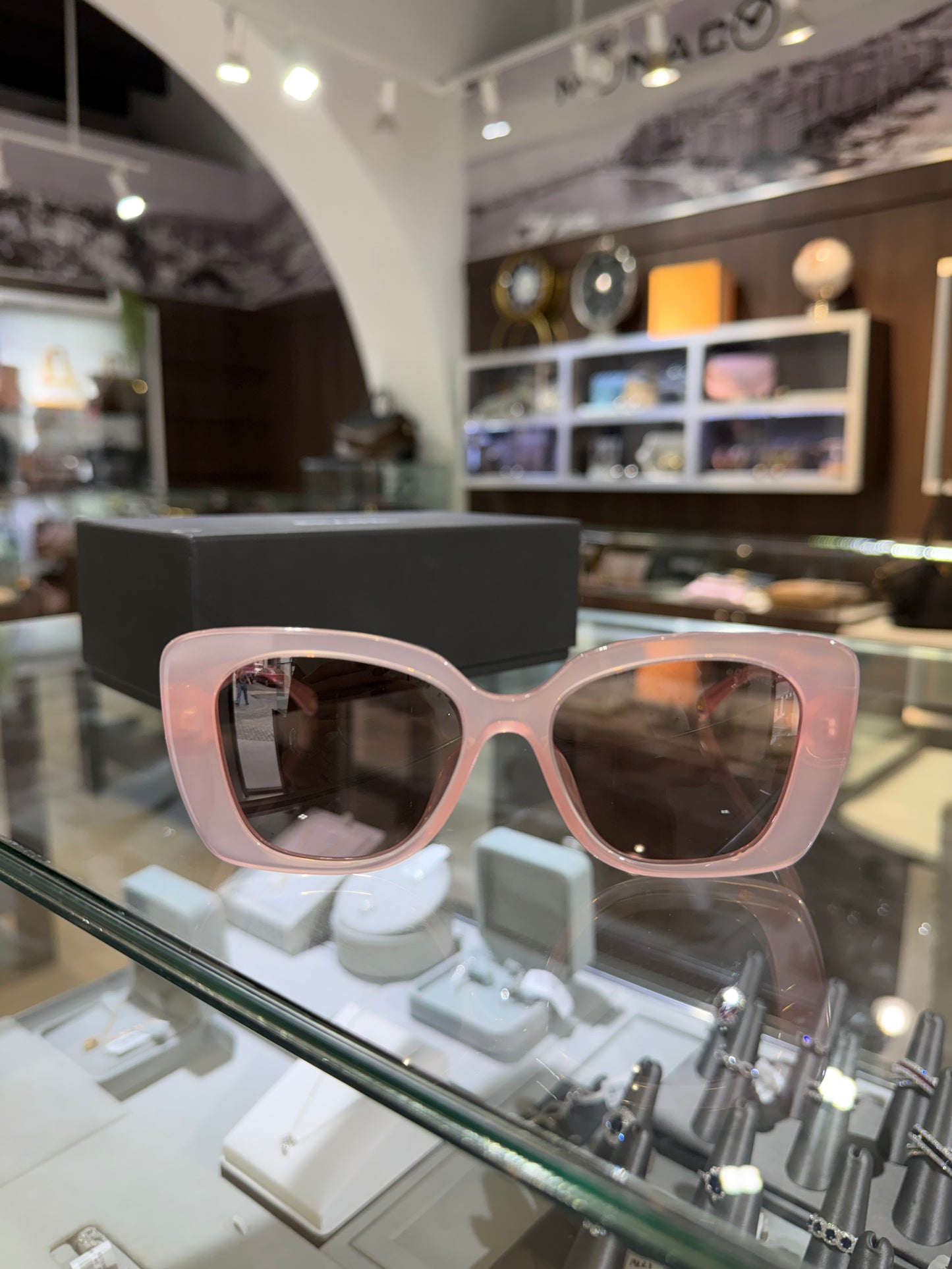 Chanel Pink Rectangle Sunglasses CH5504A