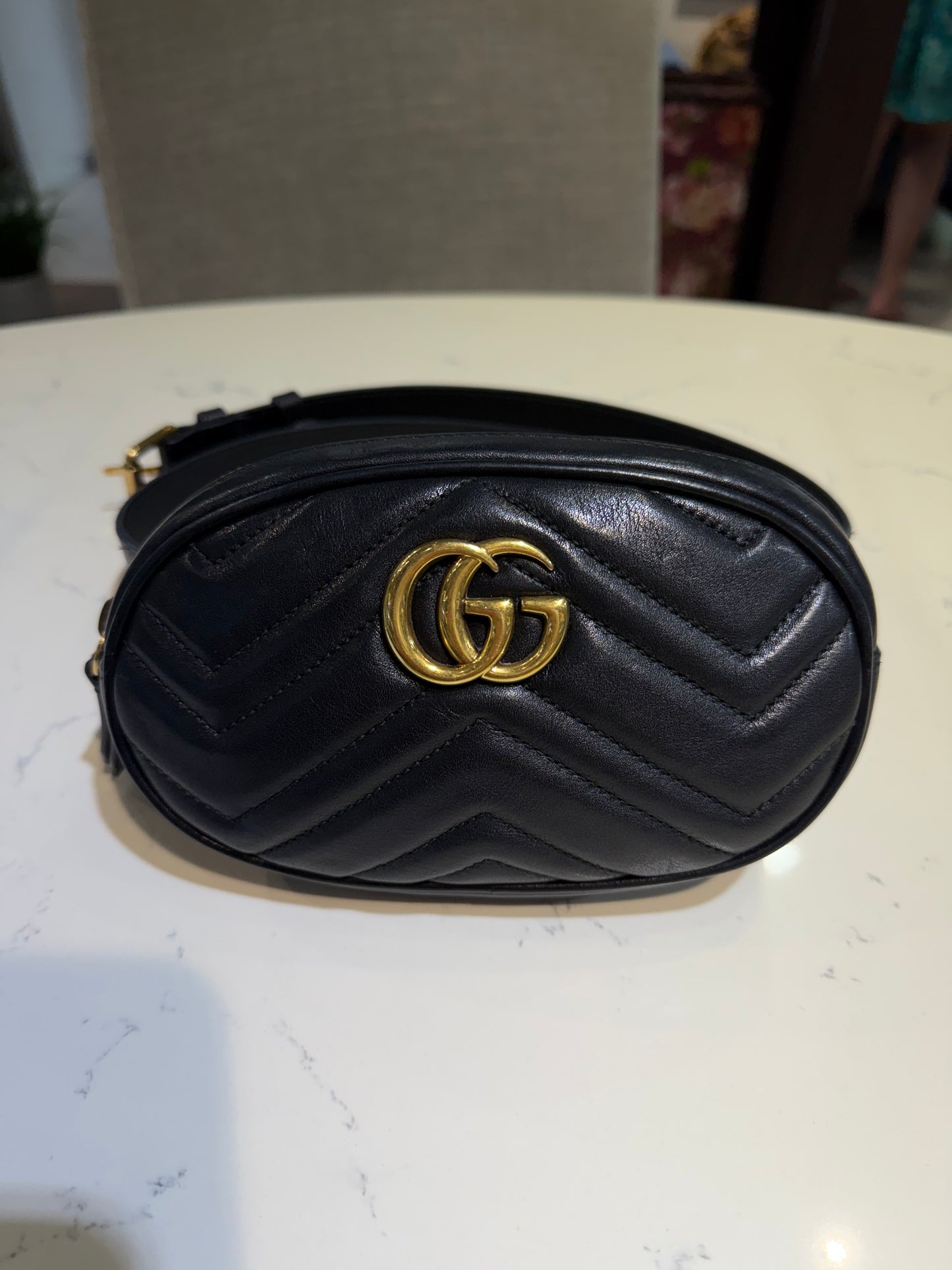 Gucci Black Marmont Belt Bag
