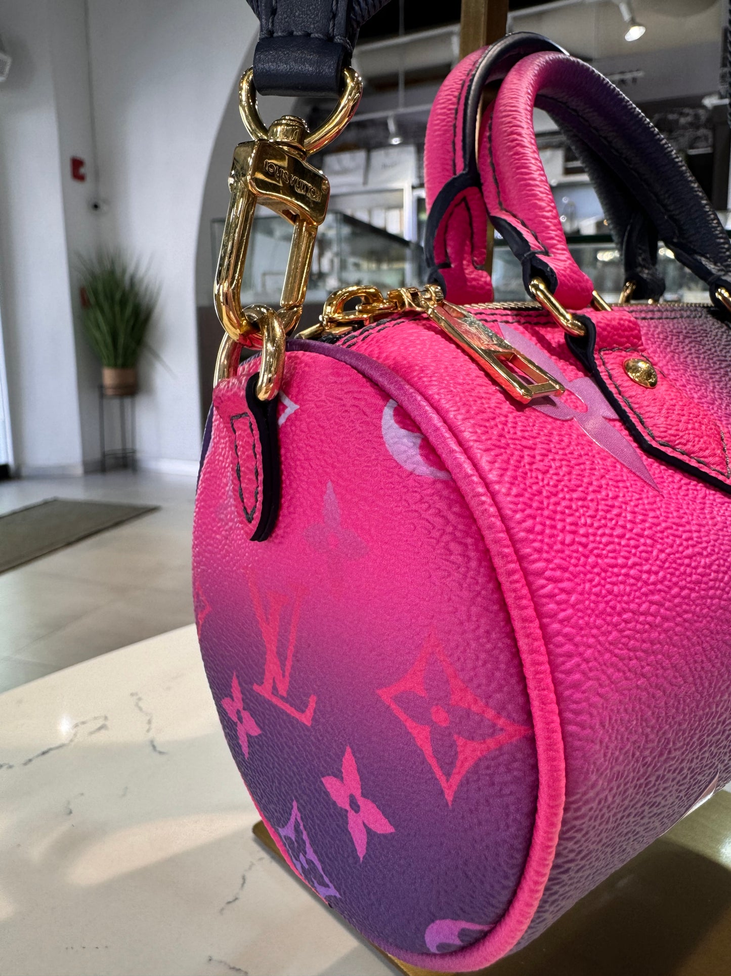 Louis Vuitton Giant Spring In The City Papillon BB Midnight Fuchsia