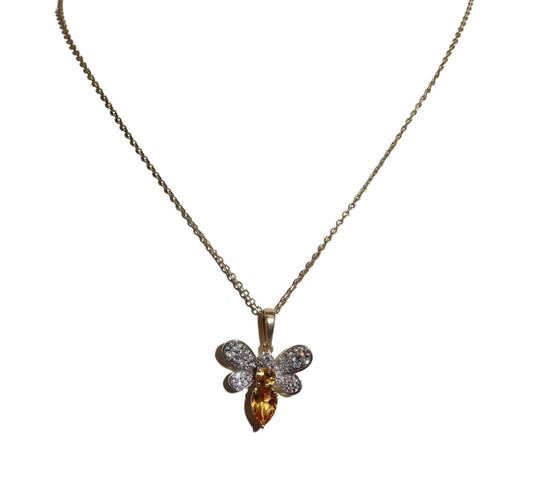 Bee Necklace 14K Yellow Gold