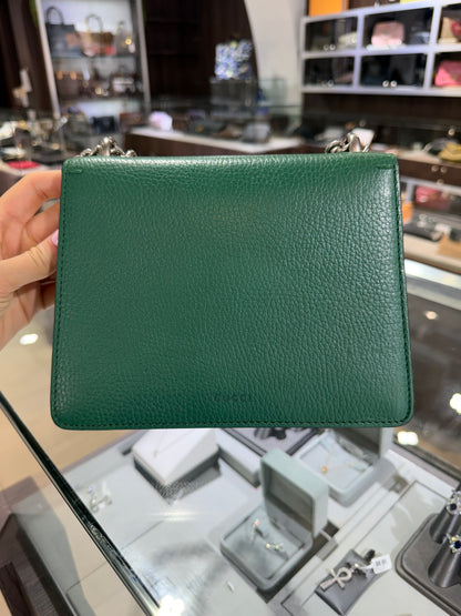 Pre-Owned GG Mini Dionysus Emerald Green Crystals Shoulder Bag