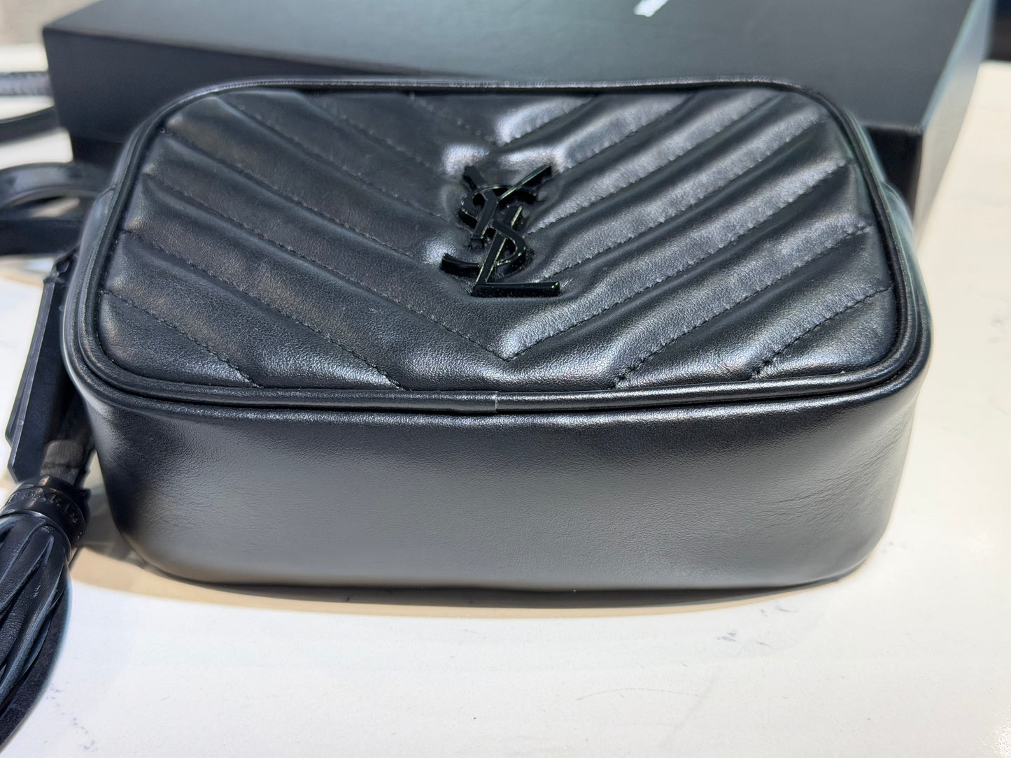 Pre-Owned YSL Lou Chevron Small Belt Bag