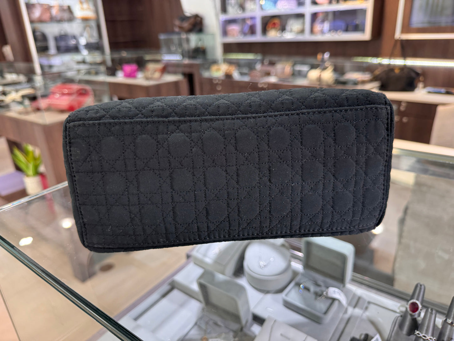 Christian Dior Medium Black Nylon Lady Dior
