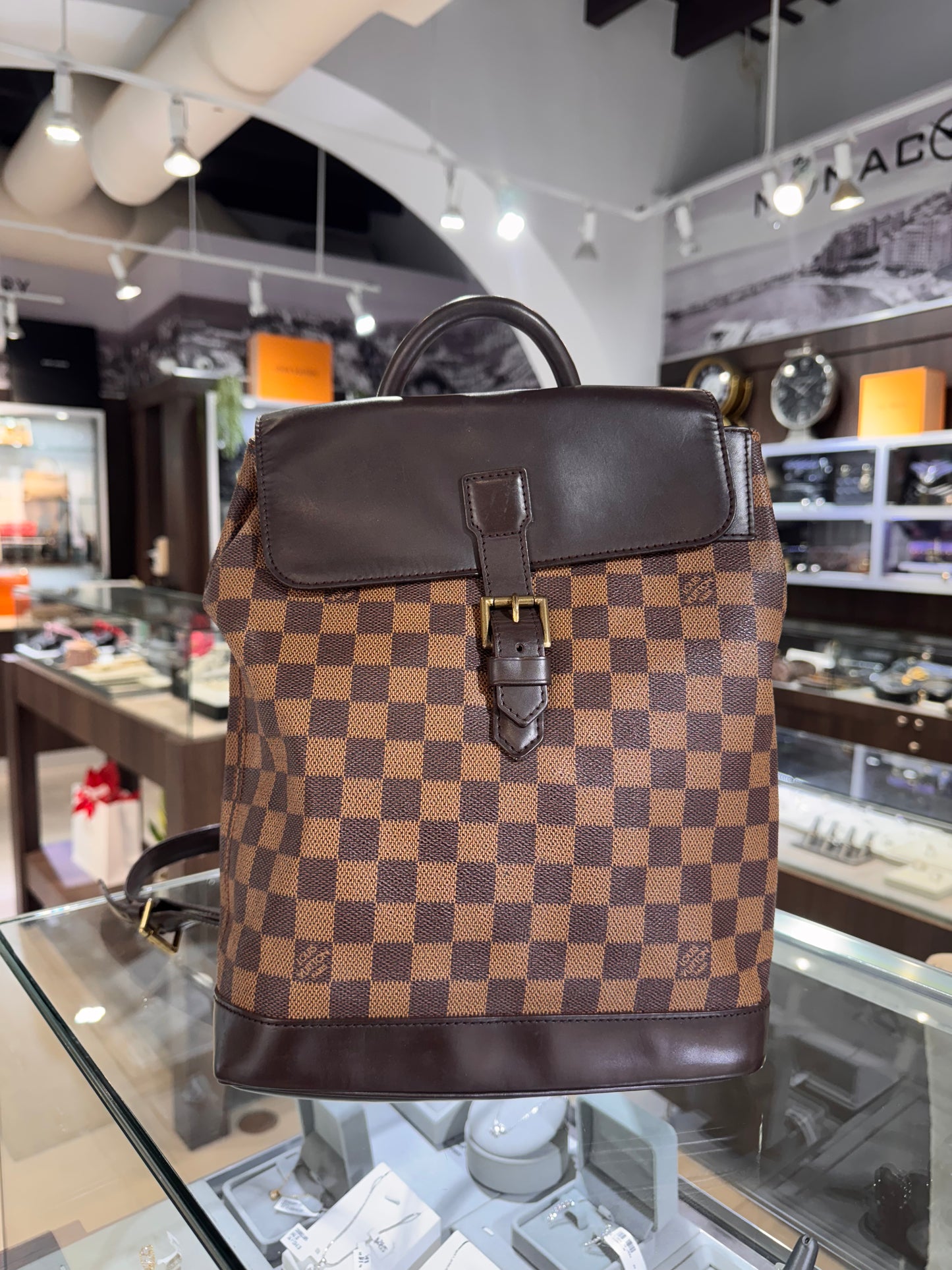 Vintage Louis Vuitton Damier Ebene Soho Backpack