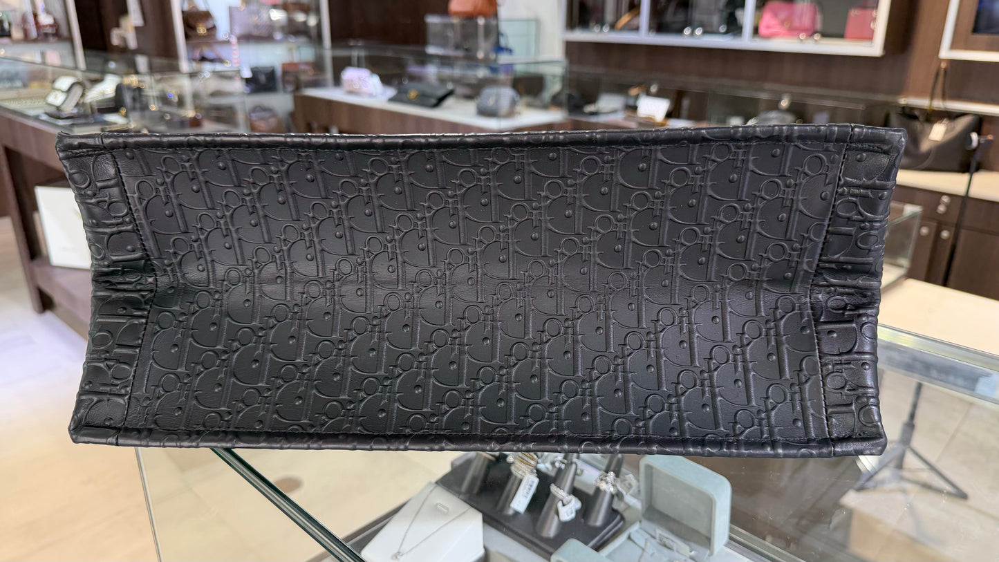 Pre-Owned CD Book Large Tote Noir Calfskin