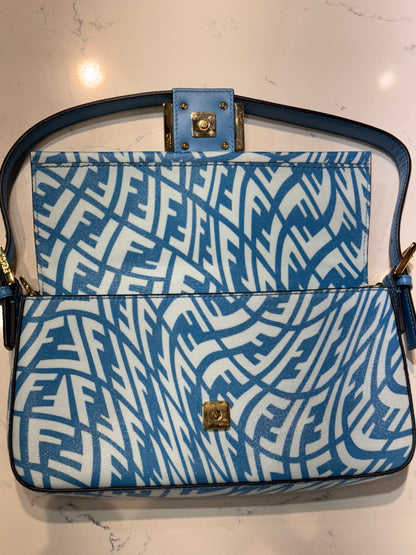 Fendi Baguette Vertigo Zucca 1997 Blue